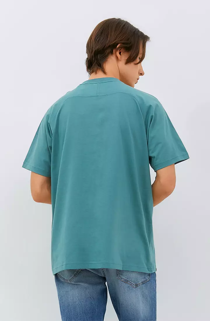 [NEW] Osella Active Cut And Sewn T-Shirt In Bristol Blue And Black 2071400719 | Kaos Pria Lengan Pendek