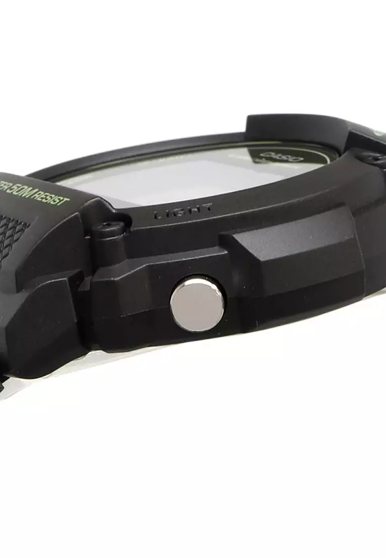 Men's Digital Watch W-219HB-3A Black Cloth Strap Sport Watch