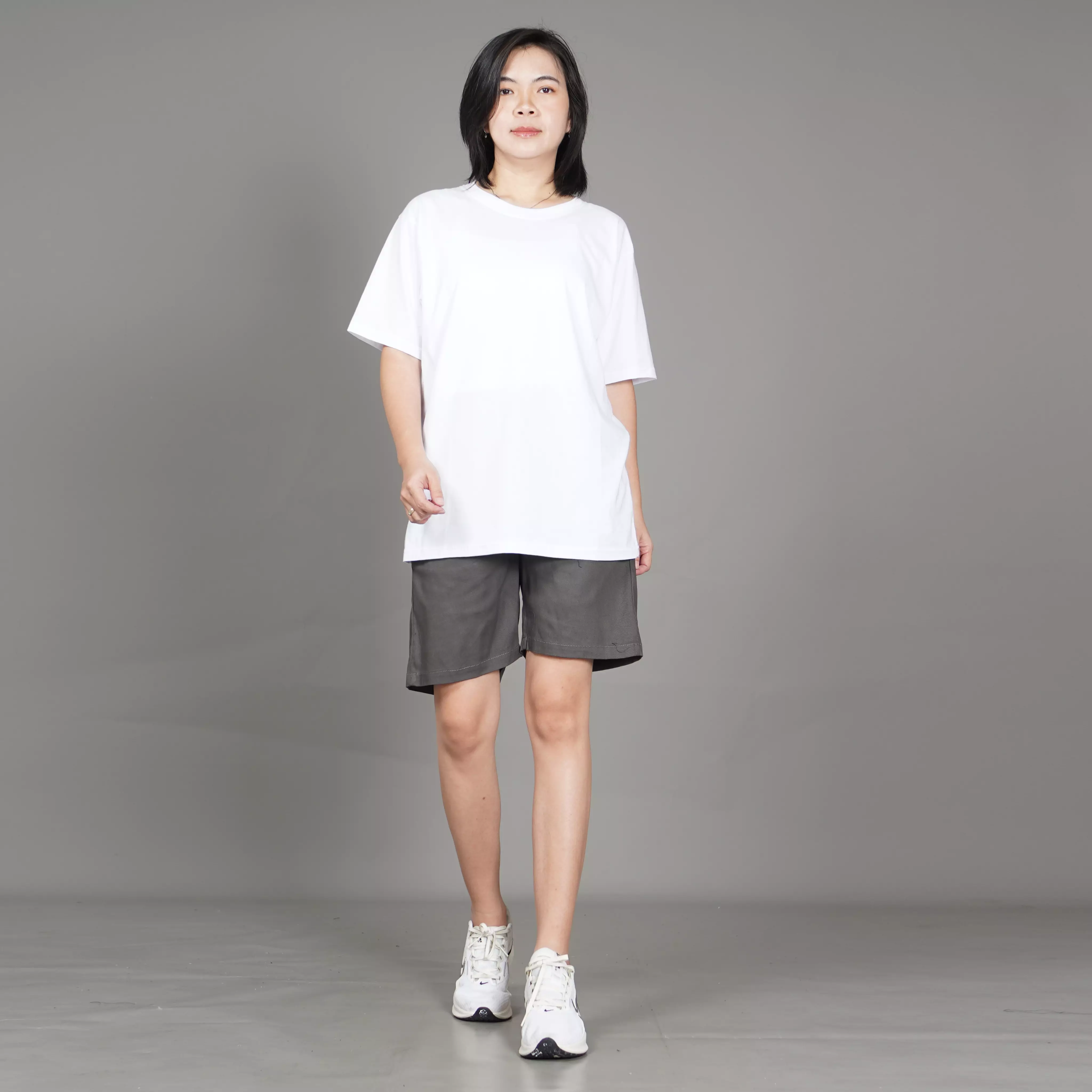  FRELY Celana Pendek Wanita Chino Pendek Wanita Chinos Pants - ABU TU