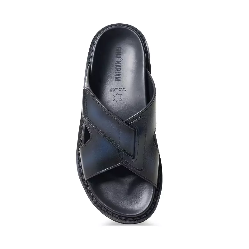 Sandal Kulit Pria Gino Mariani Arza Navy