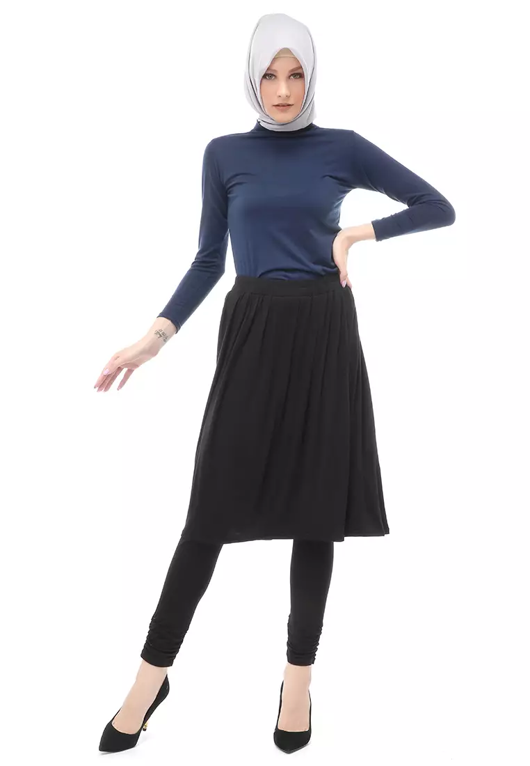 Najwa Rok Legging Olahraga Wanita Muslimah Relaxed Fit - Black