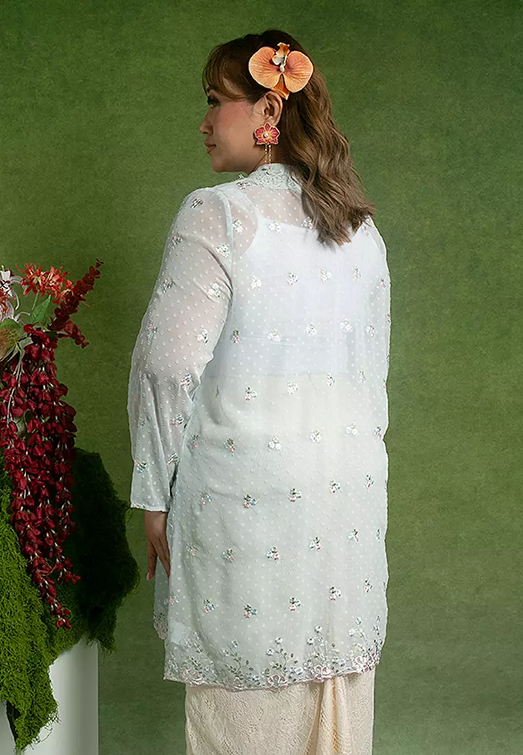 Ita Polka Dot Long Kebaya Top