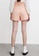 URBAN REVIVO pink Pleats Belted Shorts B624DAAF0A871EGS_1