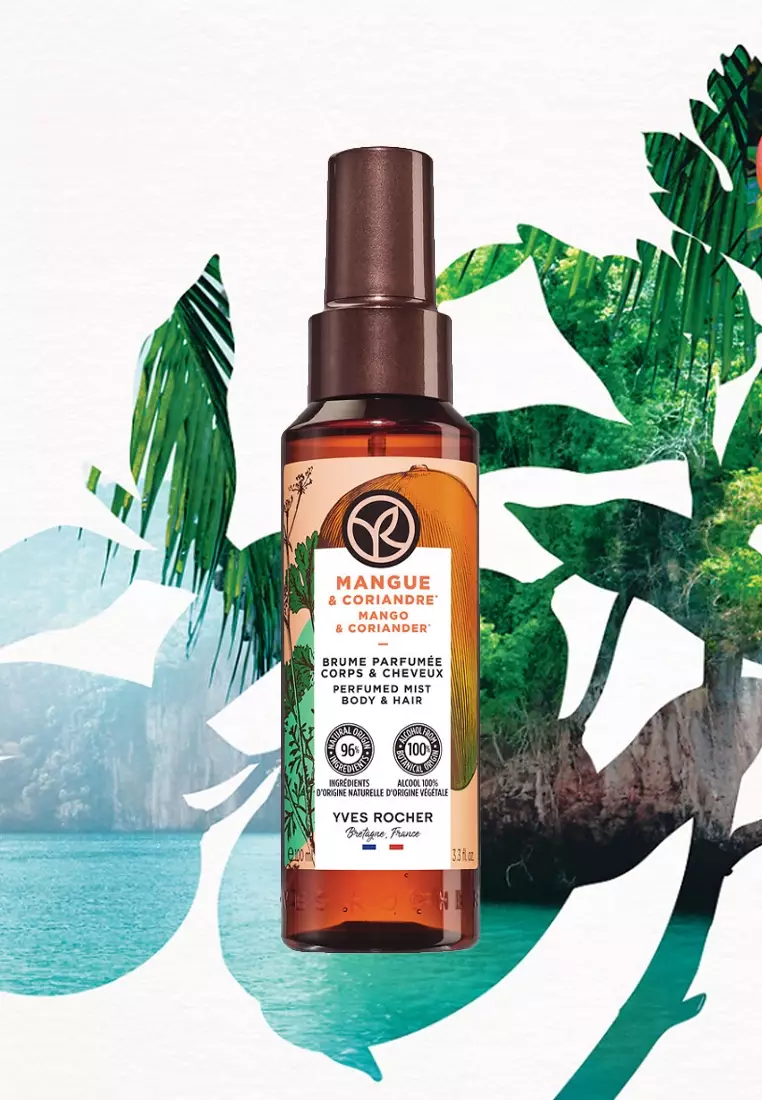 Mango Coriander Perfume Hair & Body Mist - 100ml Natural Fragrance Body Spray