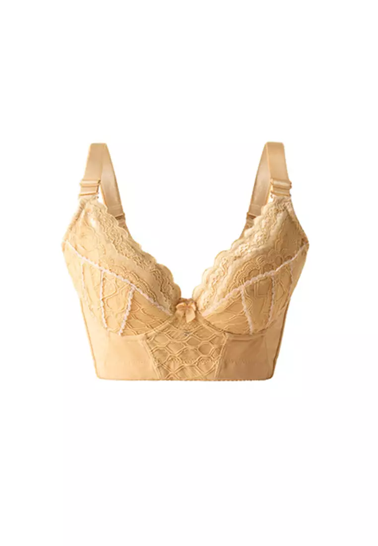 Buy ZITIQUE Women's 3/4 Cup Non-wired Push Up Bra - Yellow in 2024