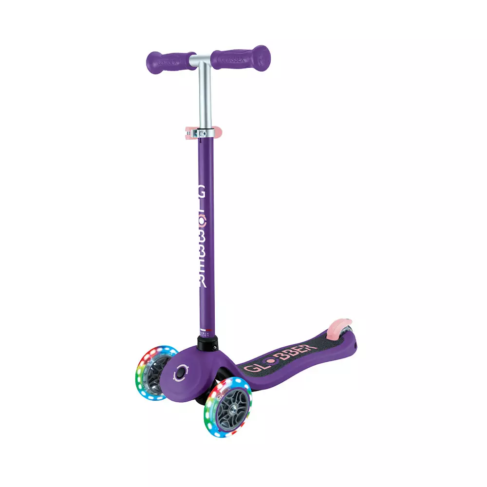 Globber Skuter Primo Dengan Lampu V2 - Ungu