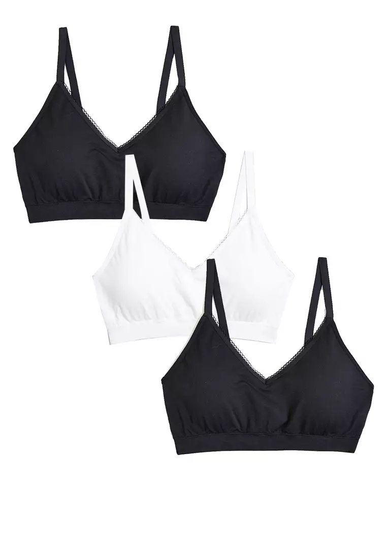 3pk Seamless Non Wired Bralettes
