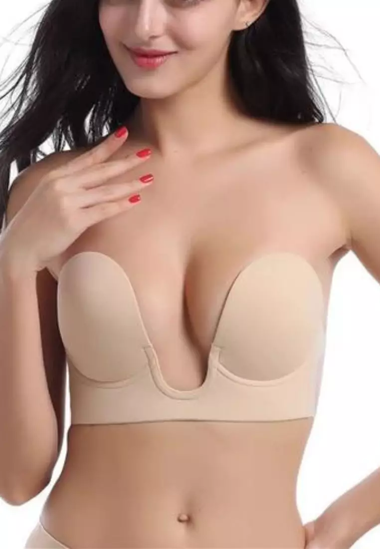 Push Up Invisible Bra For Women, 2 Pack Reusable Backless