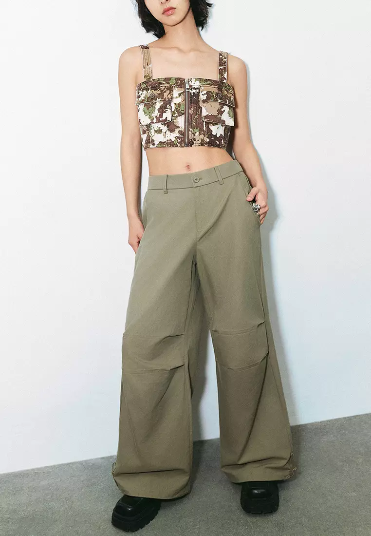 无袖袖一字领开襟衬衫