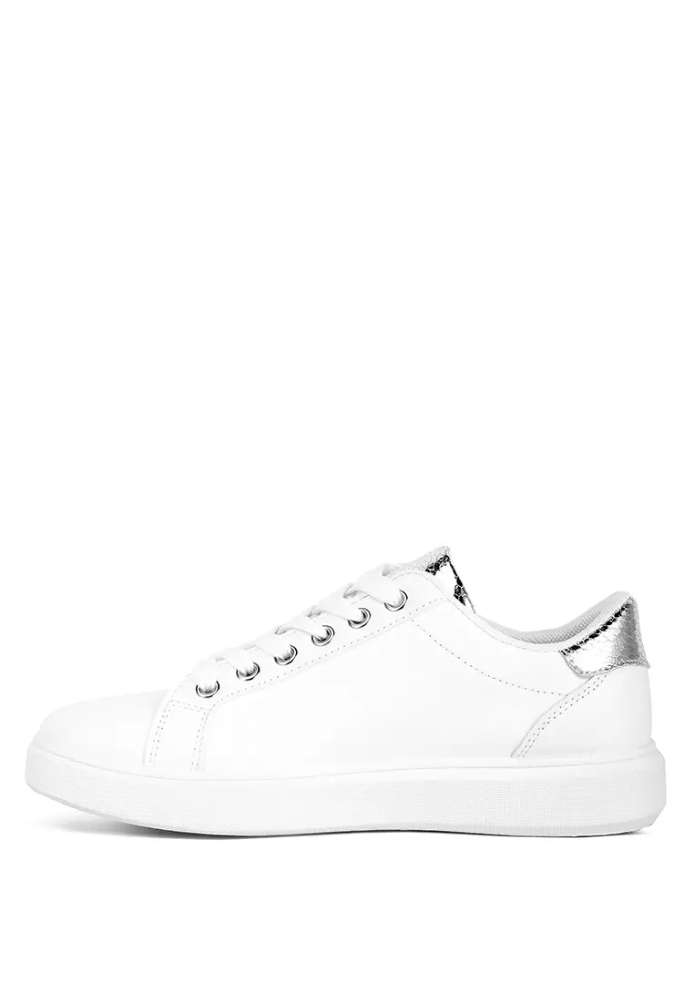 Buy London Rag White Metallic Faux Leather Sneakers 2024 Online