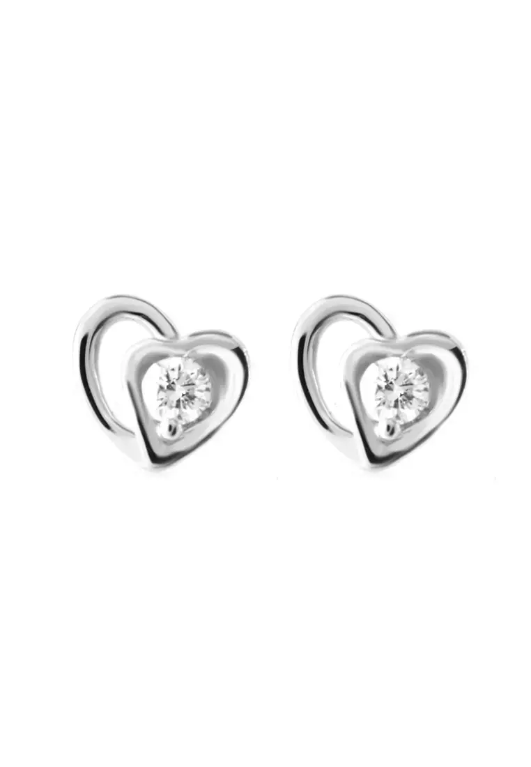 Buy GOLDHEART GOLDHEART Earrings of Bedazzling Heart Vibes