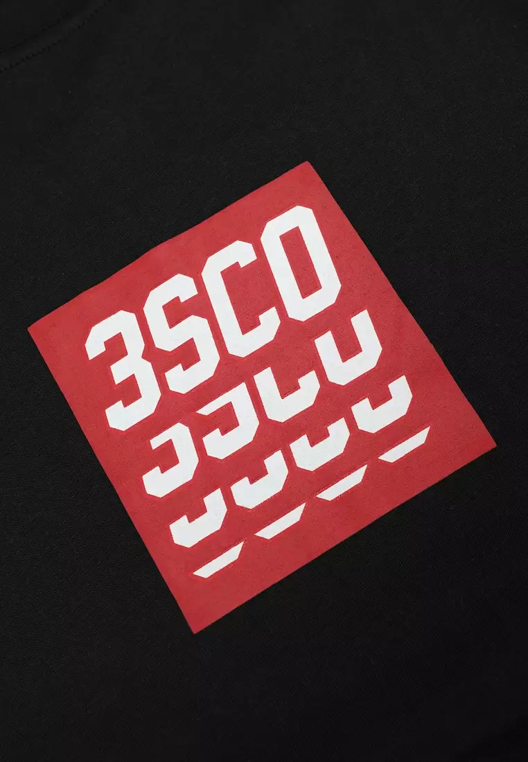 3Second Men's T-Shirt Short Sleeve Regular Fit Cotton Logo Script Phiar OL-C030425