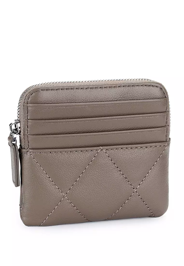 Buy Mooclife Quilted Sheepskin Card Holder Zip Purse 2024 Online