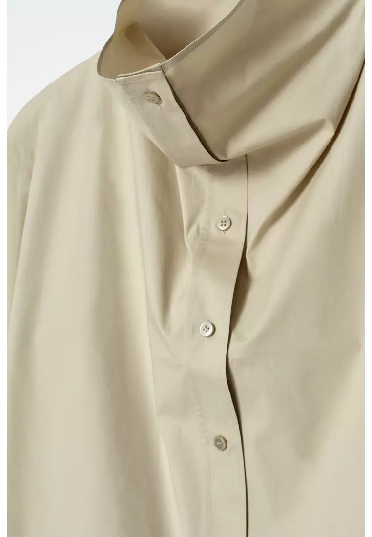 RELAXED FUNNEL-NECK SHIRT