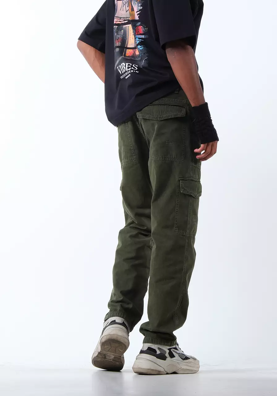 Celana Panjang Cargo Pria Regular Jod Army