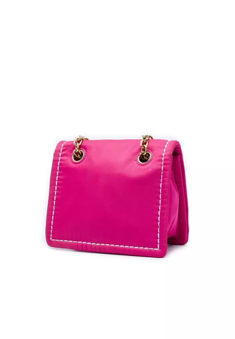 Pre-Loved Prada Small Tessuto Chain Flap Crossbody