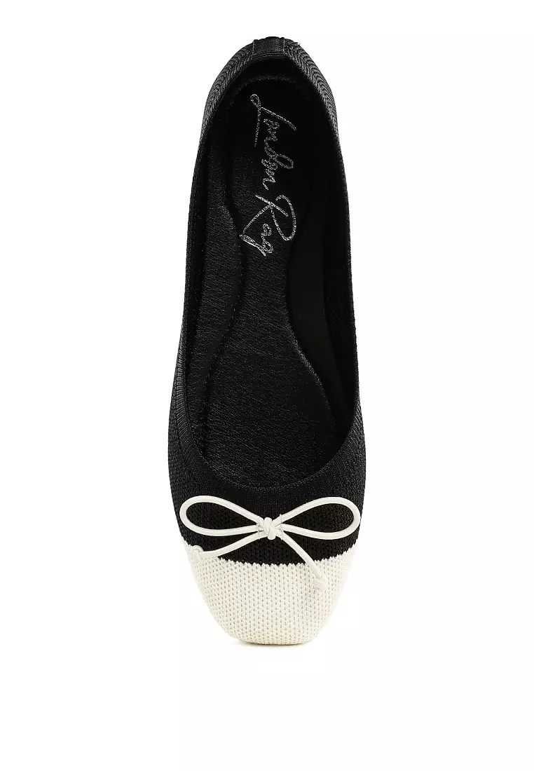 London Rag Two Tone Ballerinas in Black/White 2026 | Buy London Rag ...