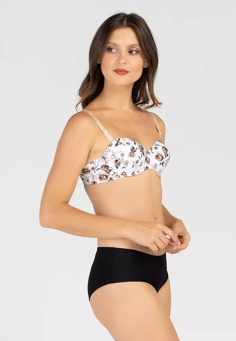 Buy Golden Ticket Super Savers Bra Push Up Removable Straps Beige