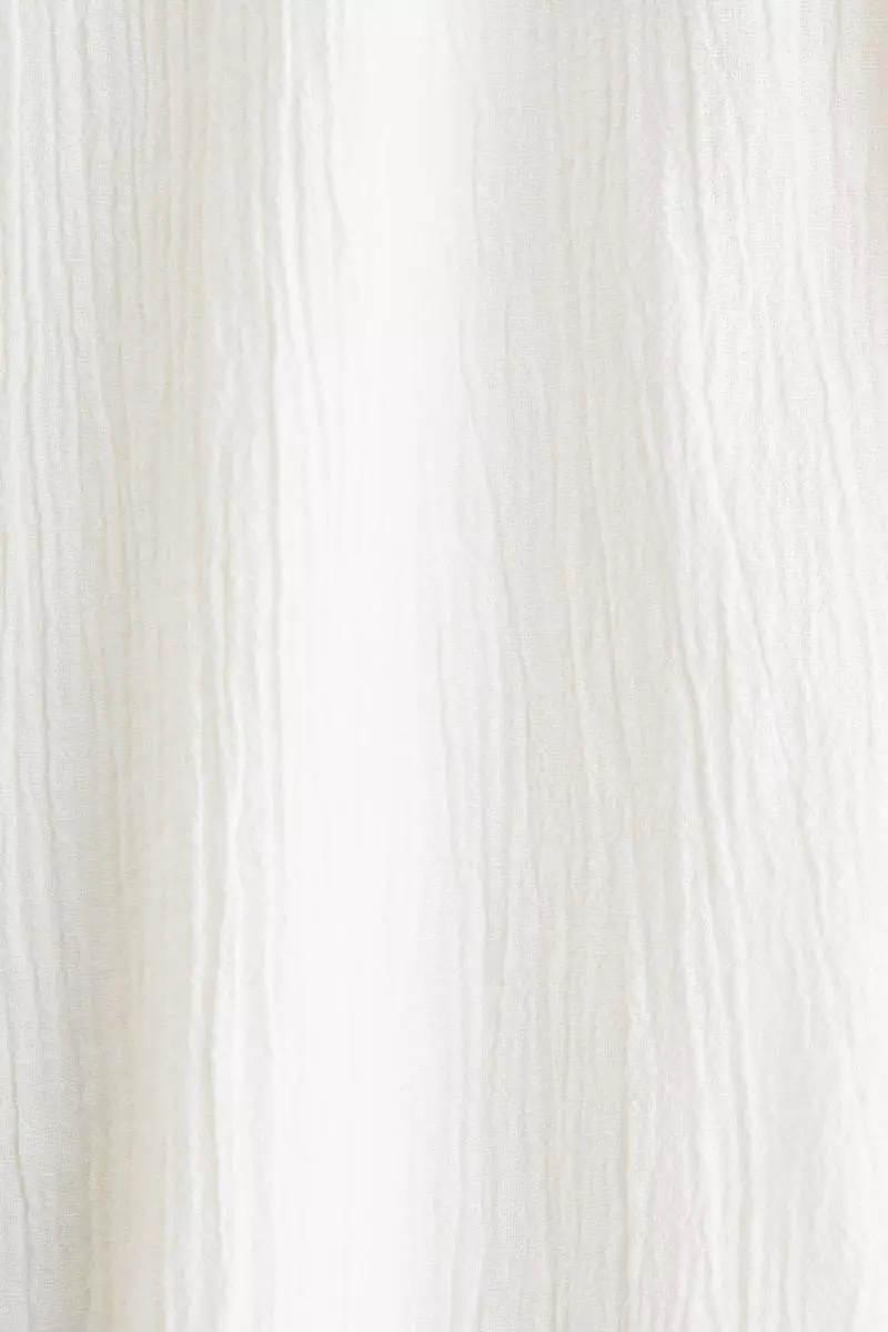 Crinkled linen-blend shirt