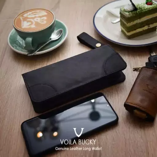 Dompet Kulit Vintage Voila Bucky Black