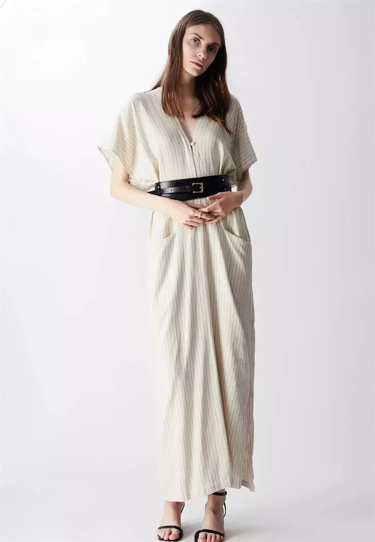 Helena 女士宽版皮质腰带配搭扣-黑色