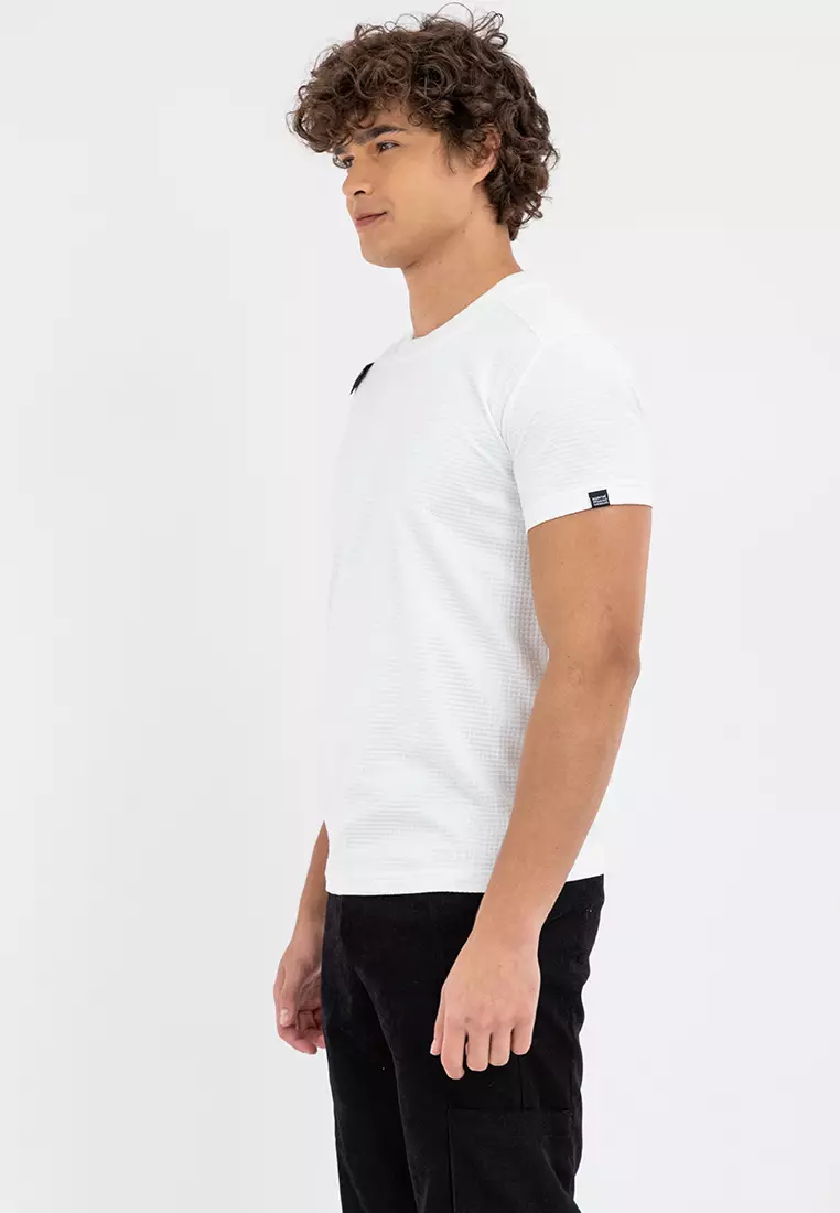 Men's Tear Off Logo Design Tee White