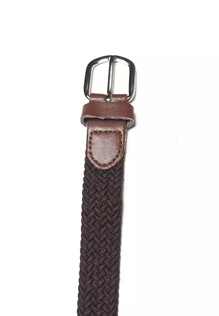 Houseofcuff Ikat Pinggang Rajut Belt Sabuk Pria Unisex Cokelat Muda Small