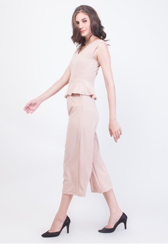 Jual INSTYLE BY SURI Colleen Jumpsuit Beige Original 