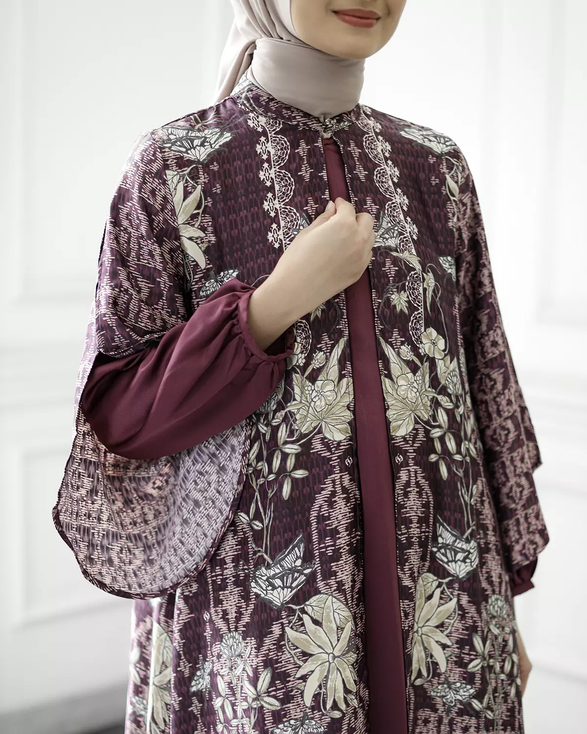 Geulis.id RAMYA SET DRESS - Burgundy