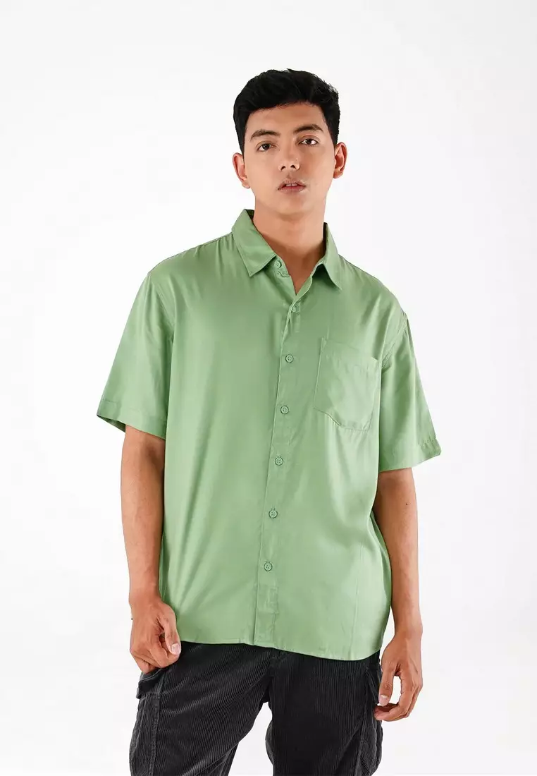 Men's Shirt Straight Collar Rayon Regular Fit C070923