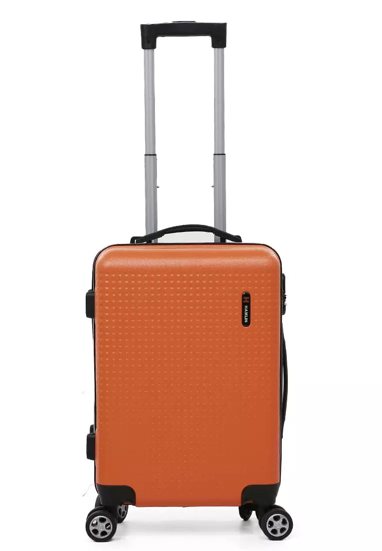 Carlton Koper Hardcase Unisex Size 20 Inch Dual Tone Color Large Compartment Suitcase Code Lock System Material ABS+PVC Coated ORIGINAL - Orange Blue