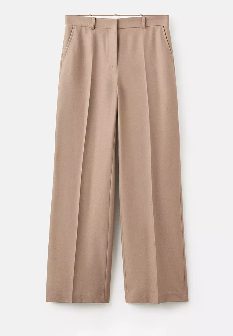 Straight Wool-Blend Suit Trousers