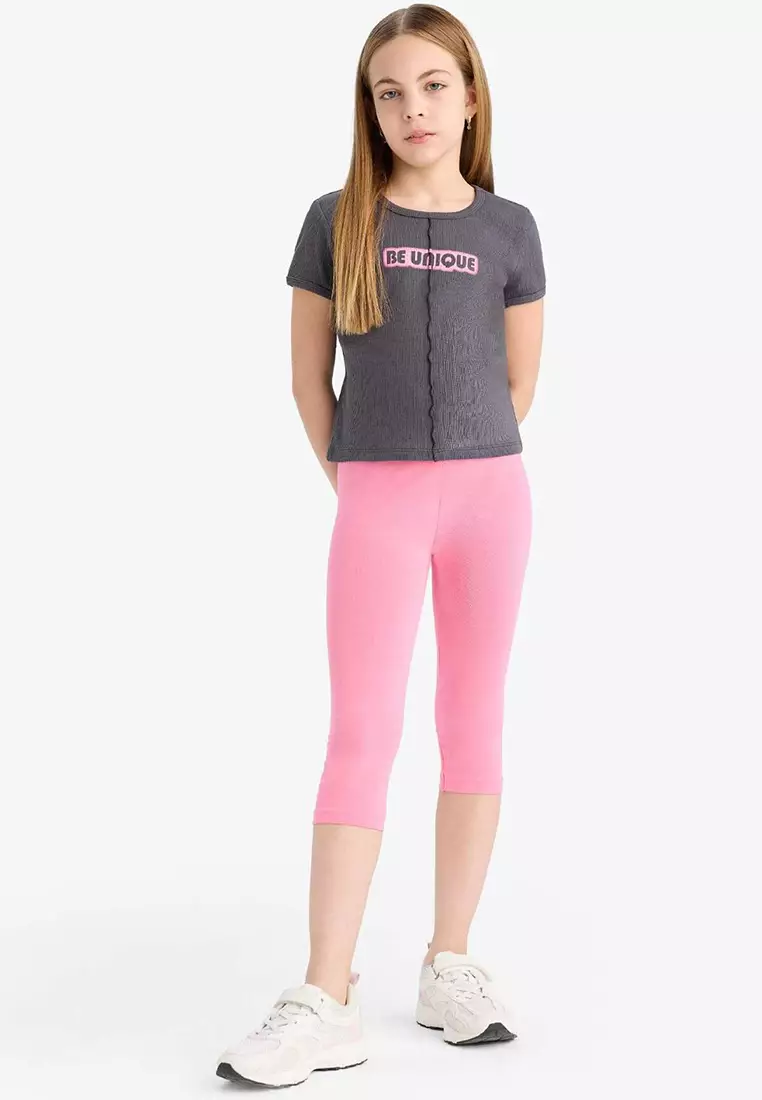 Elastic Midi Leggings