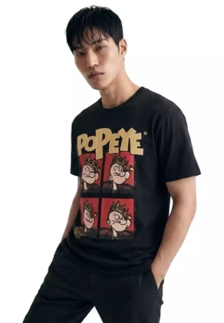 來自紐約的街頭服飾品牌 - Popeye King of NY 短袖T卹 - 黑色