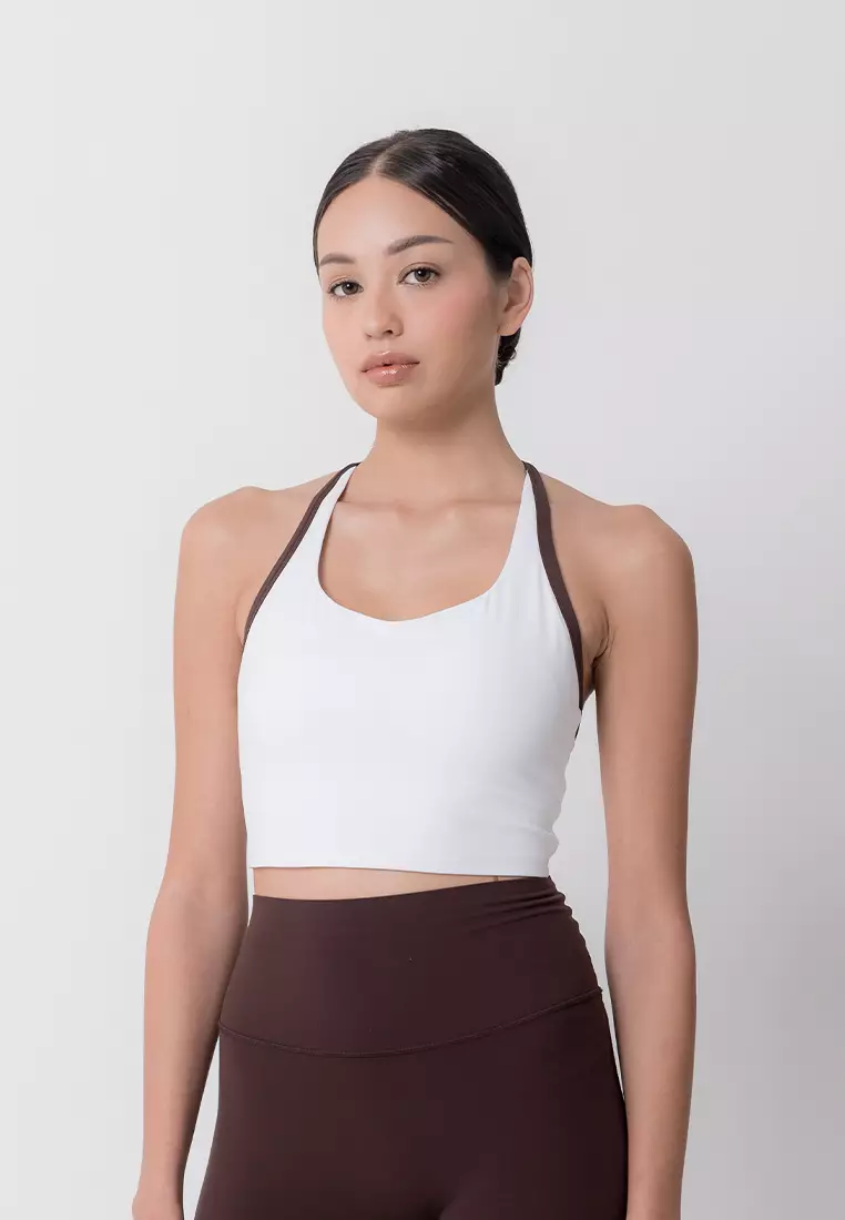 HAPPYFIT V Luxe Two Tone Bra White