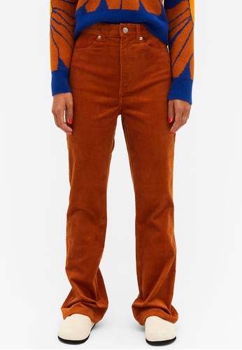 Monki orange High Waisted Corduroy Trousers 684A0AA8F87D84GS_1