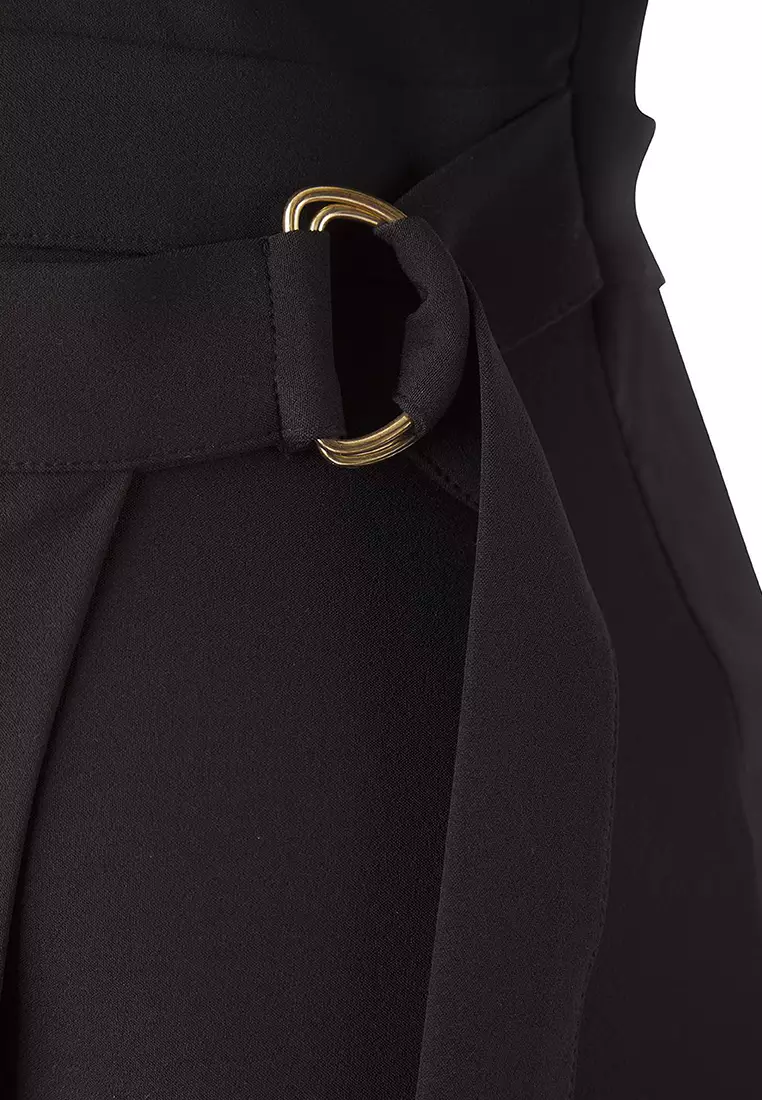 Plus Size Belted Mini Skort Dress