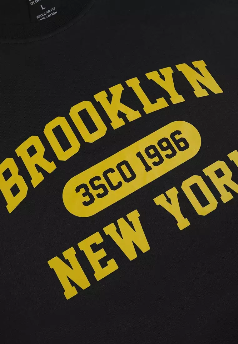 3Second Men's T-Shirt Short Sleeve Regular Fit Cotton Lilo OL-C870125