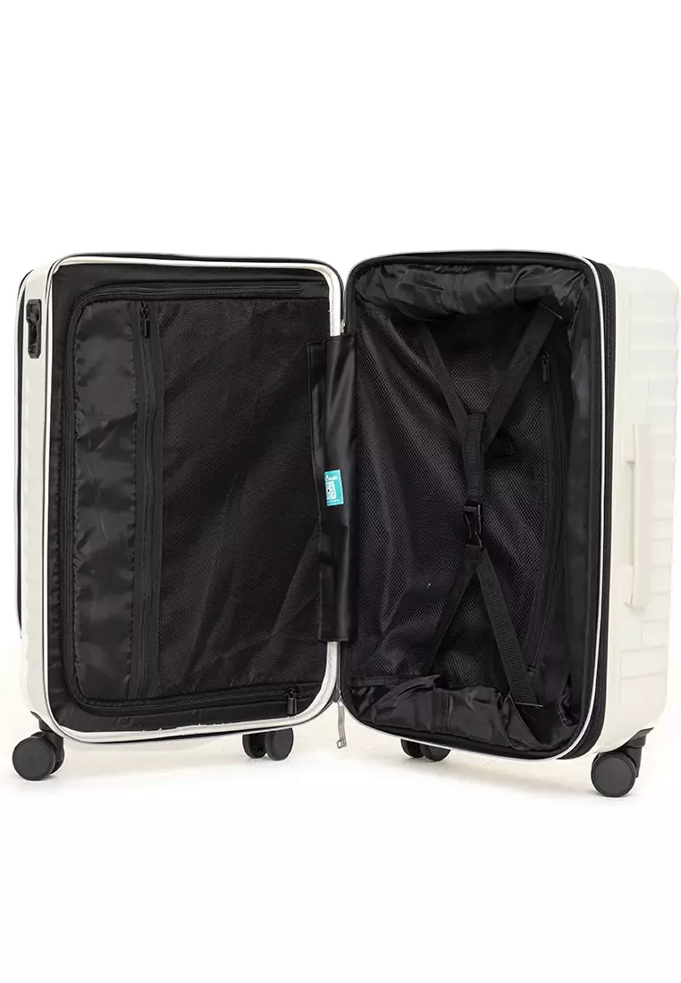 Malibu 5208-54 Ivory (Zipper Type) - Medium - TSA Luggage