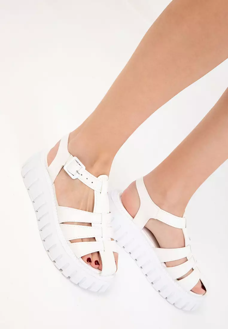 White Women's Sandals 17851
