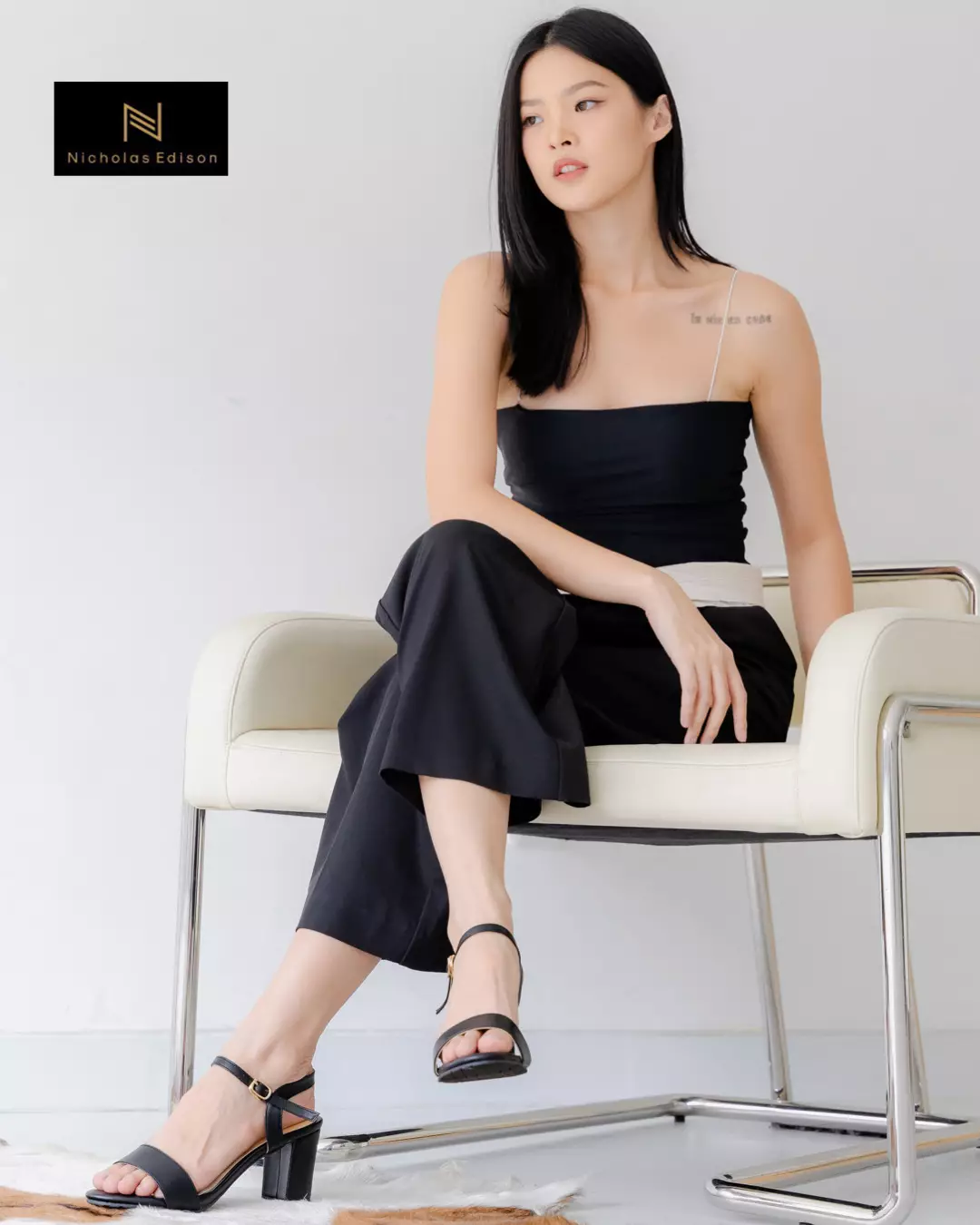 Nicholas Edison Heel Vara Black