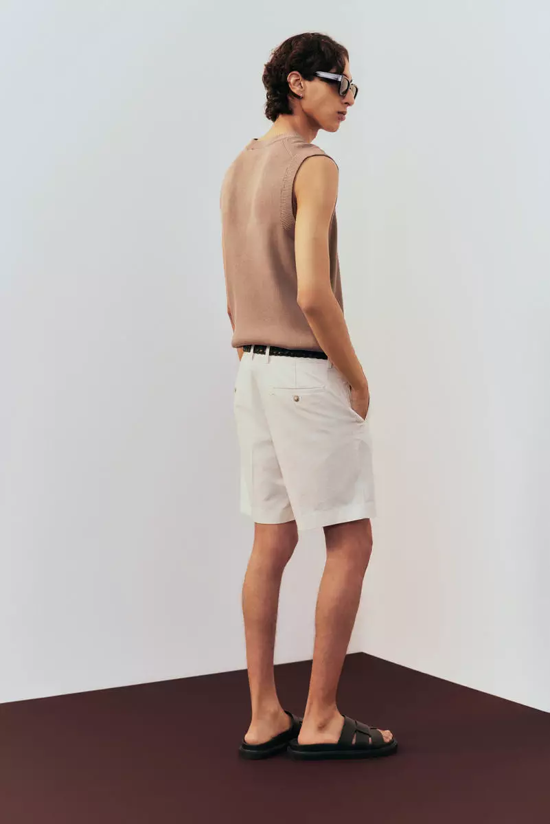 Regular Fit Lyocell-blend chino shorts
