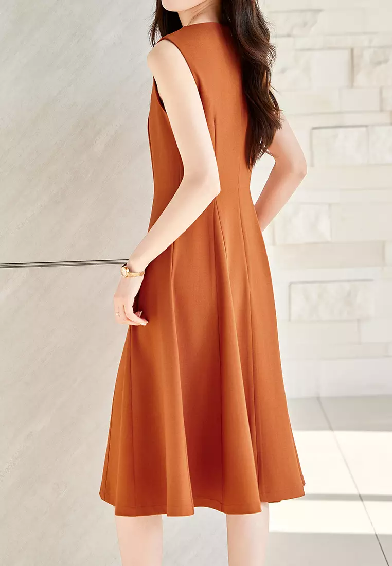 Slim Fit Sleeveless Dress YGH-EQ955