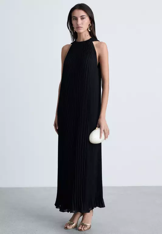 Pleated Long Dress