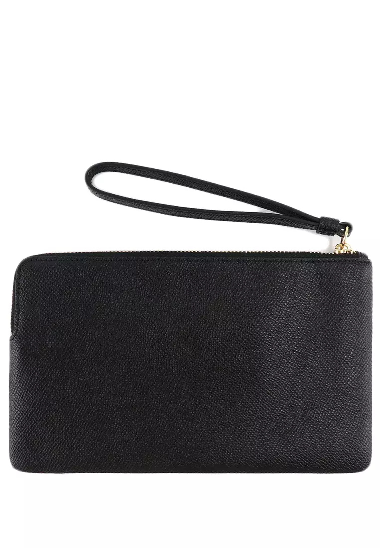 Buy Coach Coach Large Corner Zip Wristlet - Black 2024 Online | ZALORA ...