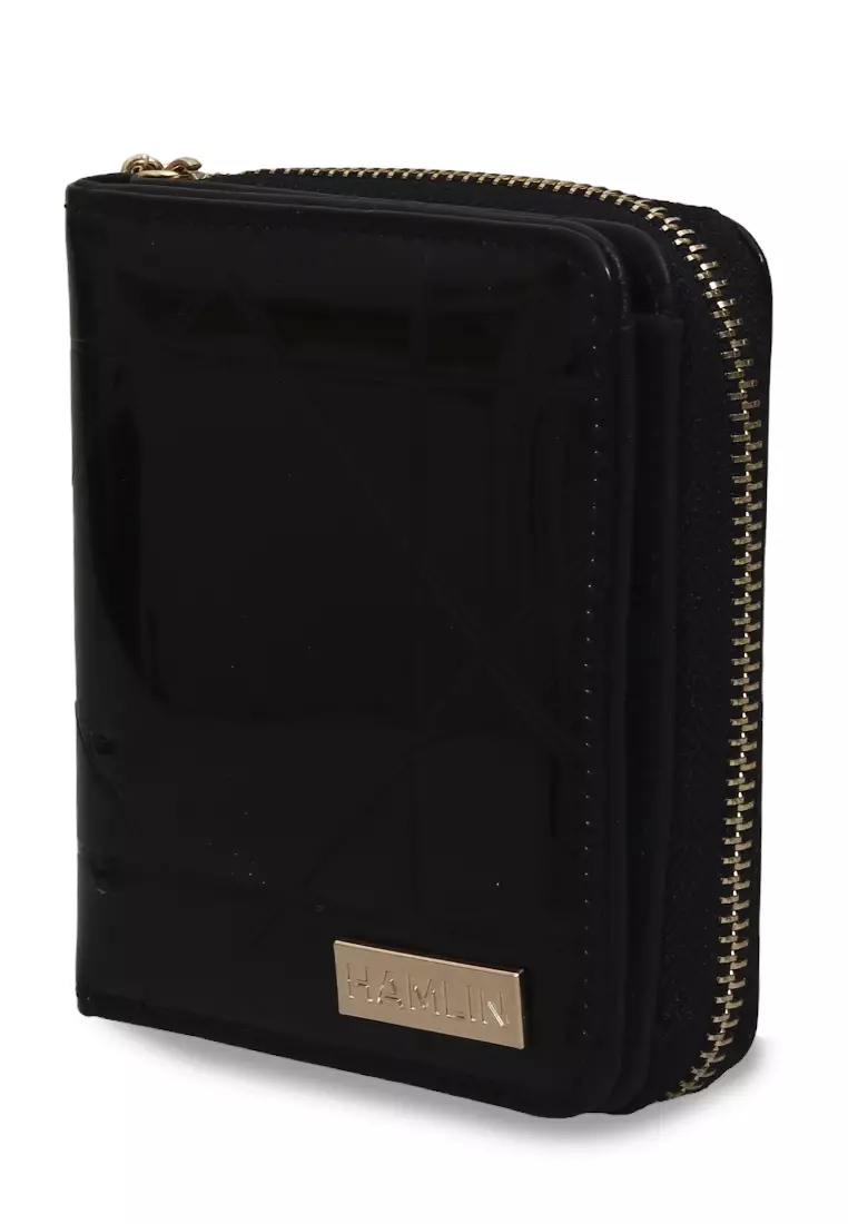 Fisseha Dompet Lipat Wanita Many Slot Mini Wallet Motif Polos Material Leather ORIGINAL - Black