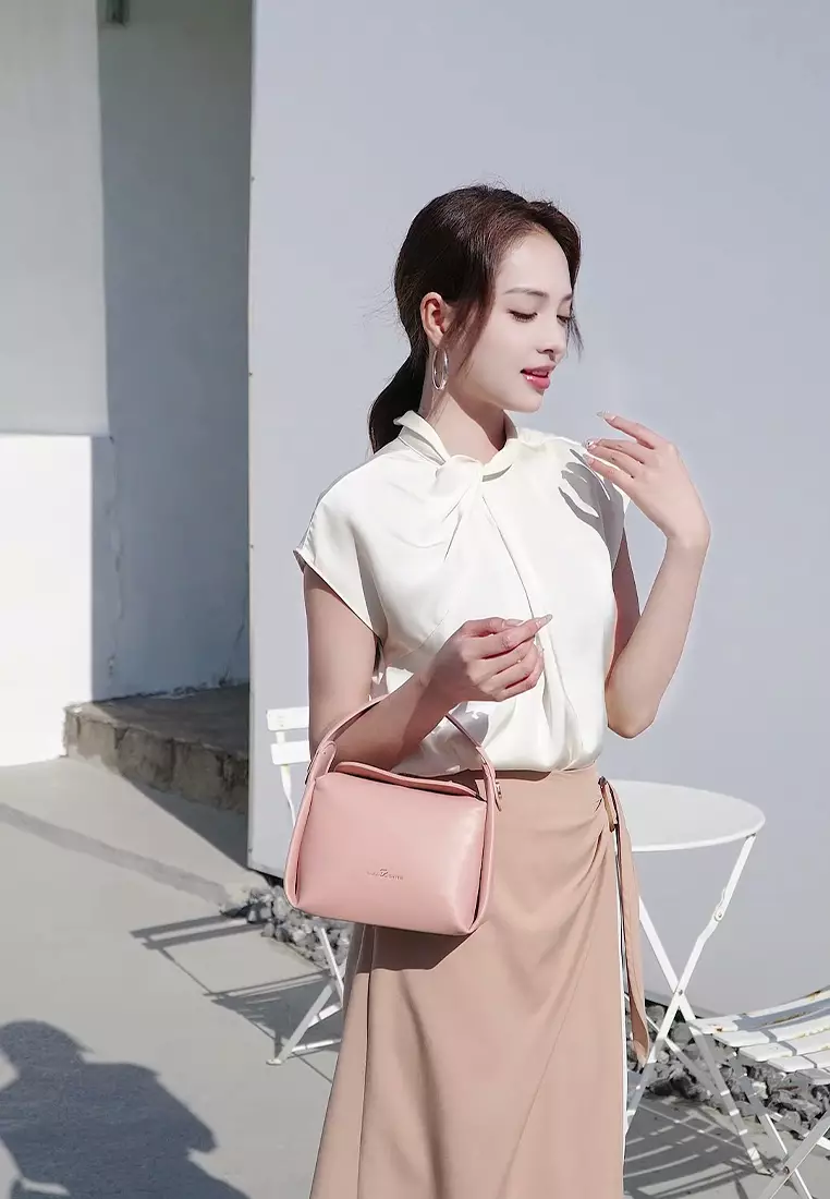 Women's Top Handle Bag / Sling Bag / Crossbody Bag (Tas Selempang / Tas Tangan) - Merah Jambu