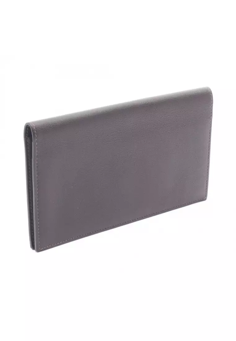 小物 Hermes Citizen Twill Long Veau Swift Hermès Pre-Loved Hermès citizen Twill long silk in Ebene Bi-fold