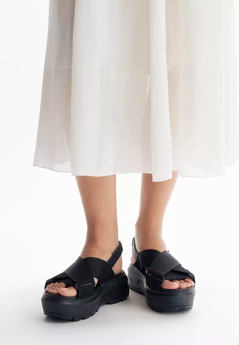 UNISEX CITY REBEL WEBBING CROSS-OVER SANDALS