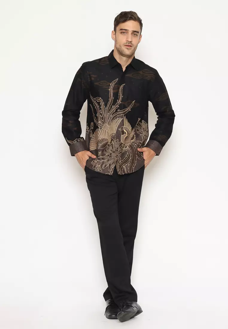 Aksa Batik Pria Kemeja Panjang Javier Julia